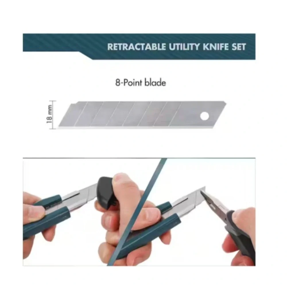 Anvil Snap and Retractable Utility Knife Set with Extra Blades